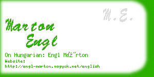 marton engl business card